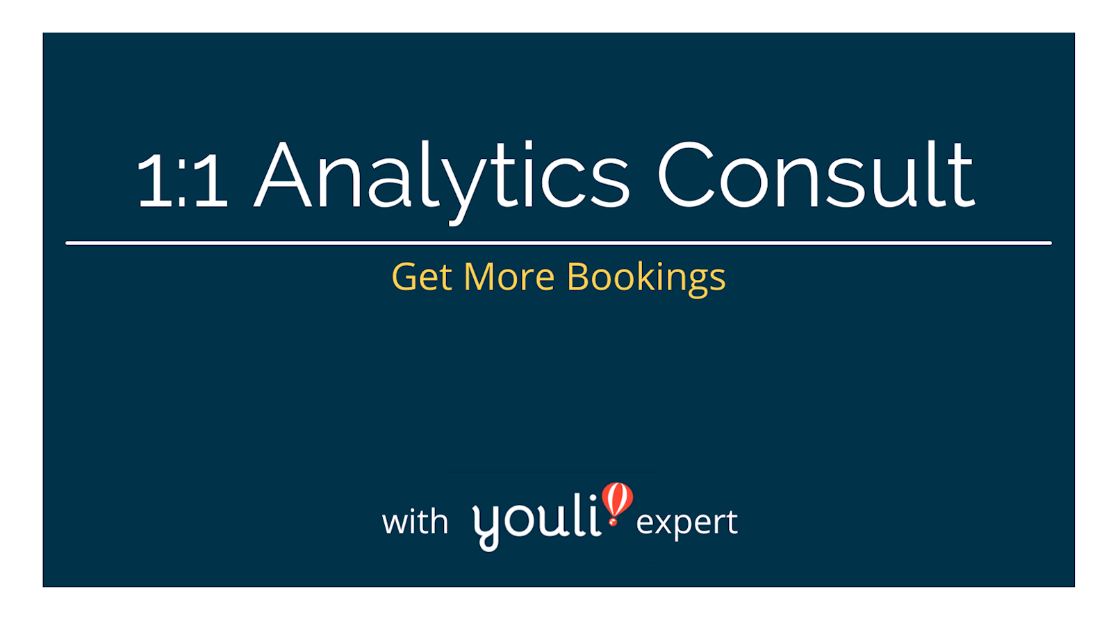 1:1 Analytics Consult with YouLi expert